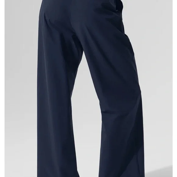 ALO Yoga Women's Suit Up Wide Leg Pants in Navy - Picture 3 of 7